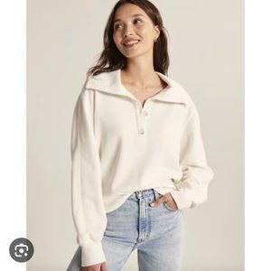 Abercrombie Soft AF Henley Collared Sweater